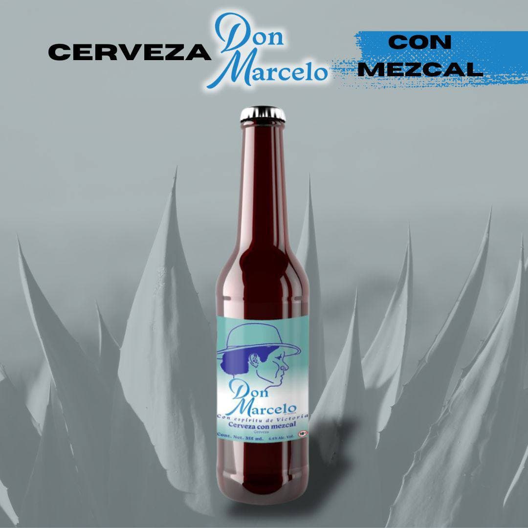 12 botellas de cerveza con Mezcal